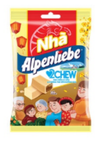 Kẹo Mềm Vị Sữa và Hương Trà Sữa Đường Đen Alpenliebe 2Chew