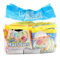Kẹo Bông Gòn Xoắn 240g Xốp Cuộn Marshies Lollies Marshmallows