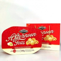 Bánh Quy Hộp Thiếc Jarcob Afternoon Tea Đỏ (tết 2025) 