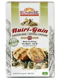 Bánh Yến Mạch Sunrise Hạt Bí Nutri Gain Pumpkin Seed Oatmeal Cracker