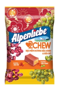 Kẹo Mềm Hương Đậu xanh và Đậu Đỏ Trứng Muối Alpenliebe 2Chew