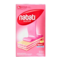 Bánh Kem Xốp Nhân Kem Phô Mai Dâu Nabati Strawberry Cheesecake Cream Wafer	