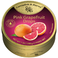 Kẹo Hộp Thiếc Đức Cavendish Harvey Hương Bưởi Hồng Pink Grapefruit Drops 