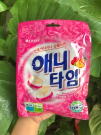 Kẹo Ngậm Hàn Quốc Không Đường Hương Mận Đào Lotte Anytime Xylitol Plum & Peach