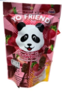 Bánh Gấu Thái Lan Yo Friend Sôcôla Chấm Kem Dâu Cookies 